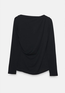 Draped Black Top