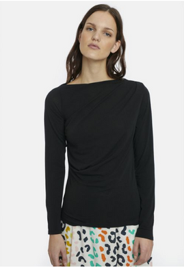 Draped Black Top