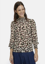 Load image into Gallery viewer, Black Daisy Top