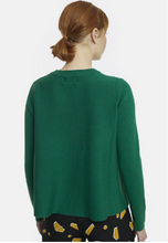 Load image into Gallery viewer, Green Ribbed Round-Neck Sweater