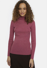 Load image into Gallery viewer, Pink Fitted Ribbed Knit Turtleneck