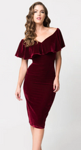 Load image into Gallery viewer, Red Velvet Wiggle Dress