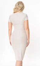 Load image into Gallery viewer, 1960s Style Silver Sparkle Wiggle Dress