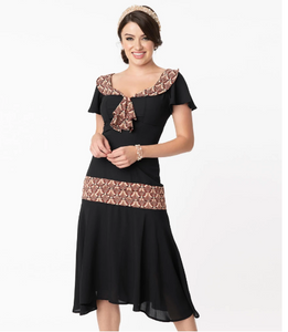 1920s  Flapper Day Dress