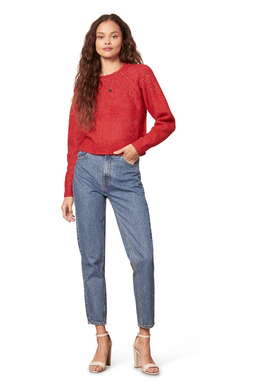 Crimson Webbed Sweater