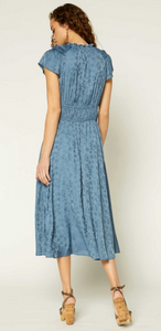 Jacquard Blue Midi Dress
