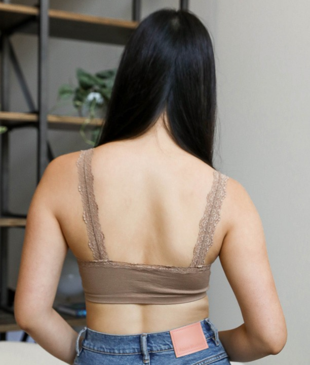 Seamless Lace Strap Bralette