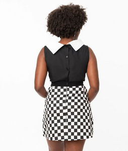 Mod Checkered Mini Skirt