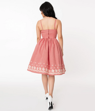 Load image into Gallery viewer, Red Gingham Swing Dress