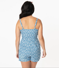 Load image into Gallery viewer, Chambray Eyelit Romper