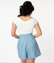 Load image into Gallery viewer, Chambray Sailor Shorts