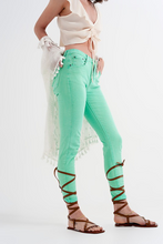 Load image into Gallery viewer, Mint High Waist Skinny Jeans