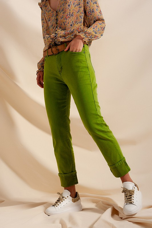 Avocado Green Jeans