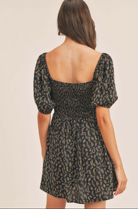 Floral Print Peasant Dress