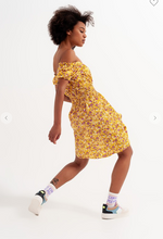 Load image into Gallery viewer, MINI DRESS WITH SHIRRED DETAIL IN YELLOW