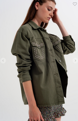 OVERSHIRT WITH POCKETS IN GREEN