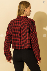 PLAID FLANNEL CROP TOP