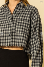 Load image into Gallery viewer, PLAID FLANNEL CROP TOP