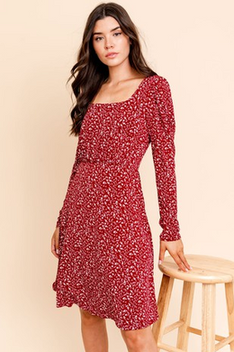 Puff Sleeve Mini Dress