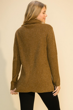 Load image into Gallery viewer, High Low Turtleneck Sweater