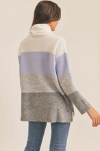 Load image into Gallery viewer, Lilac Stripe Turtleneck