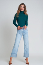 Load image into Gallery viewer, Teal Fitted Turtleneck