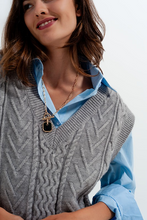 Load image into Gallery viewer, Gray Sweater Vest