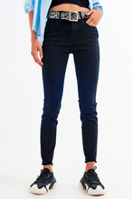 Load image into Gallery viewer, Jagged Hem Skinny Jeans