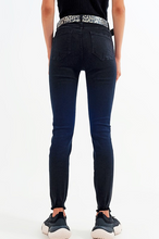 Load image into Gallery viewer, Jagged Hem Skinny Jeans
