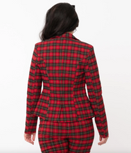 Load image into Gallery viewer, Red Plaid Suit Jacket