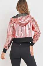 Load image into Gallery viewer, Metallic Mesh Crop Jacket