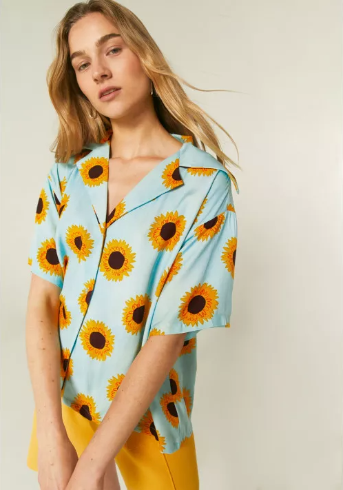 Sunflower Print Top