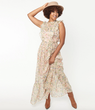 Load image into Gallery viewer, Pastel Floral Maxi Dress