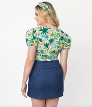 Load image into Gallery viewer, Jungle Print Wrap Top