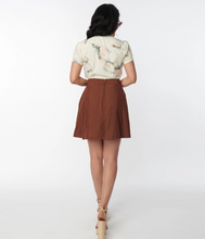 Load image into Gallery viewer, Brown Flare Skirt