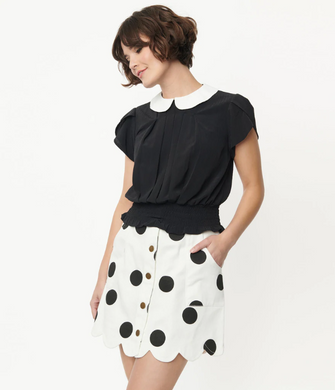 Polka Dot Mini Skirt