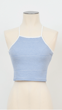 Load image into Gallery viewer, Blue Striped Square Neck Tank