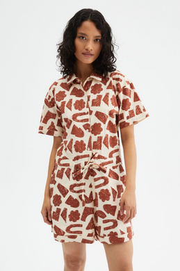 Brown Shapes Romper