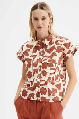 Brown Shapes Top