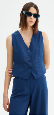 Navy Cotton Vest