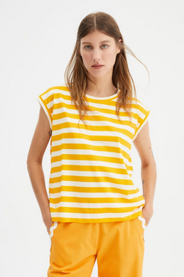 Cap Sleeve Striped Tee