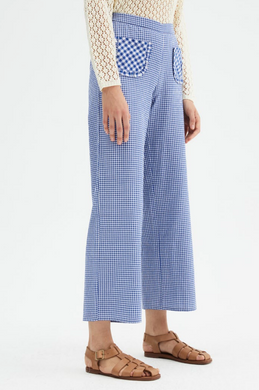 Blue Gingham Trousers