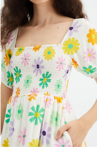 Groovy Floral Mini Dress