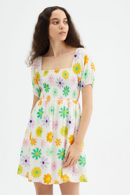 Groovy Floral Mini Dress
