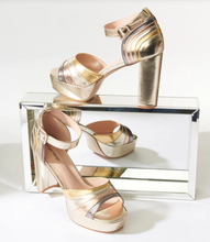 Load image into Gallery viewer, Gold Platform Shoes