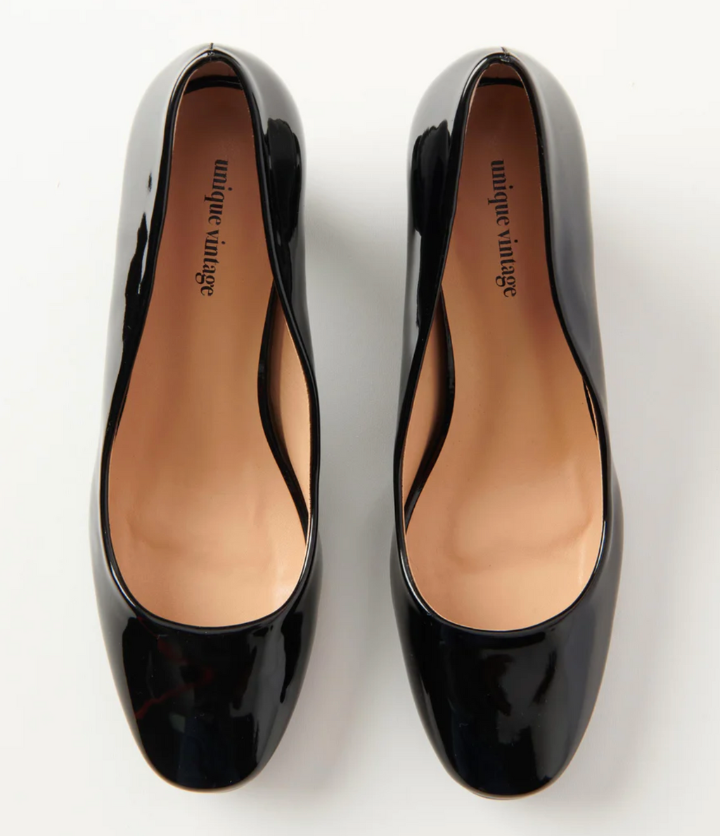 Black Patent Ball Heels