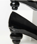 Black Patent Ball Heels