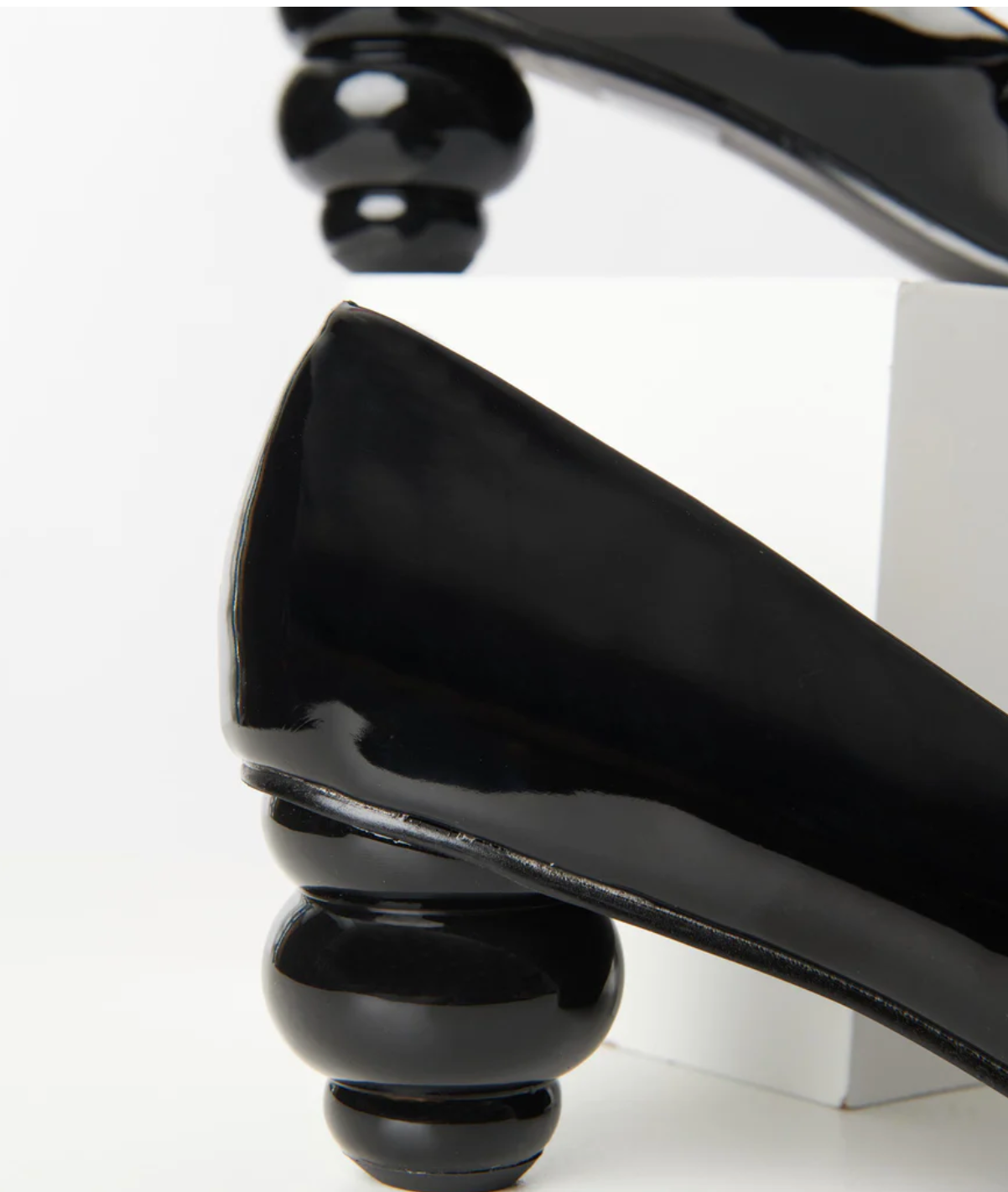 Black Patent Ball Heels