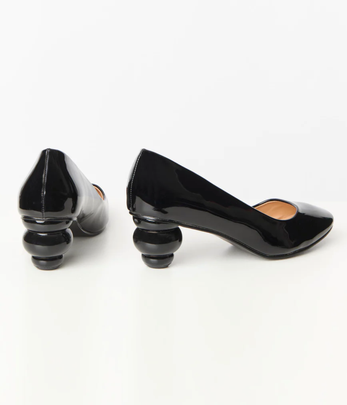 Black Patent Ball Heels