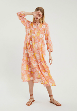 Orange Floral Tunic Dress